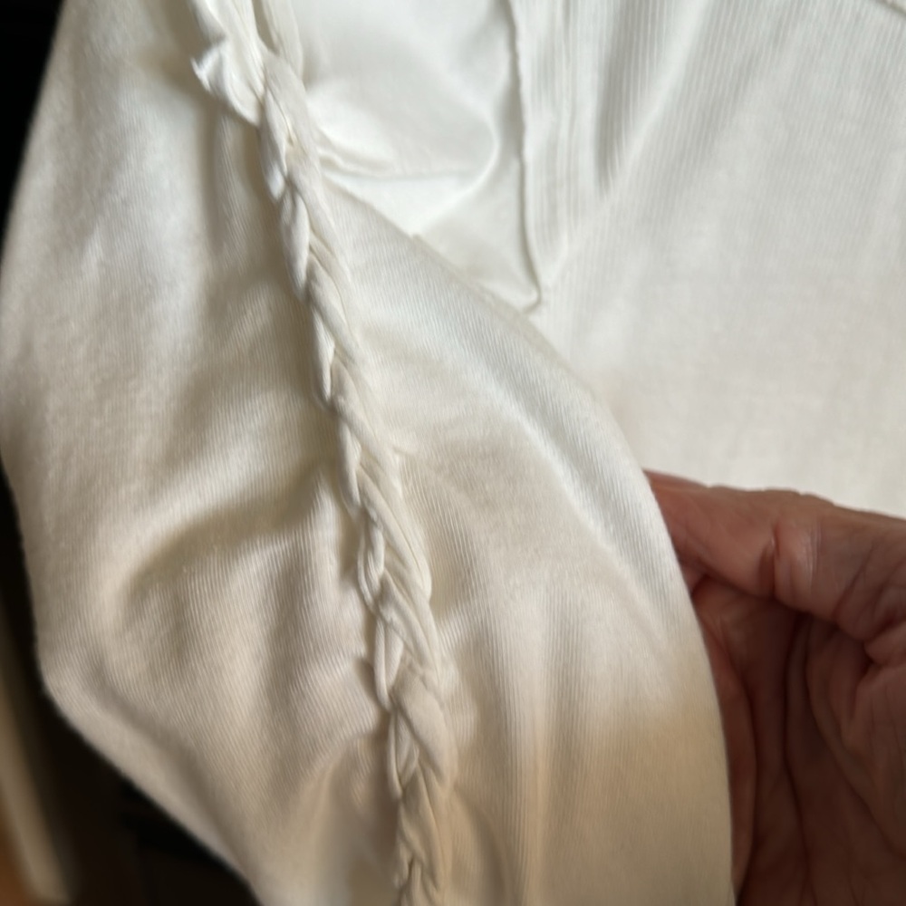 NWOT Cream Ribbed Knit - Picture 4 of 4